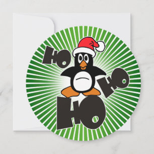 Cartes Pour Fêtes Annuelles Noël - Ho Ho Ho Père Noël Pingouin 1
