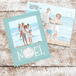 Cartes Pour Fêtes Annuelles Noël Holiday Noel Photo Simple Beach Budget<br><div class="desc">Ce design comprend Noël vacances modernes Noël Noël Noël noel simple moderne, plage nautique photo de vacances tropicale, photo de famille 2 deux turquoise et dollar côtier océan tropical, mer vie turquoise turquoise, tendance texte de typographie unique, script de calligraphie lunaire police, île de vacances moderne minimaliste, Noël photo budget...</div>