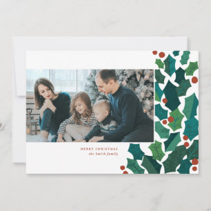 Cartes Pour Fêtes Annuelles Noël Holly Spray