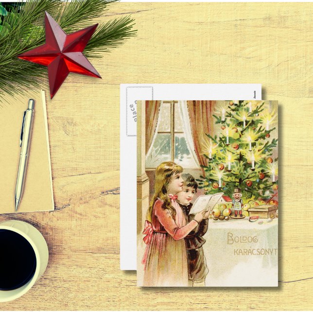 Cartes Pour Fêtes Annuelles Noël hongrois 1902 (Créateur téléchargé)