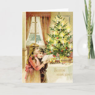 Cartes Pour Fêtes Annuelles Noël hongrois 1902