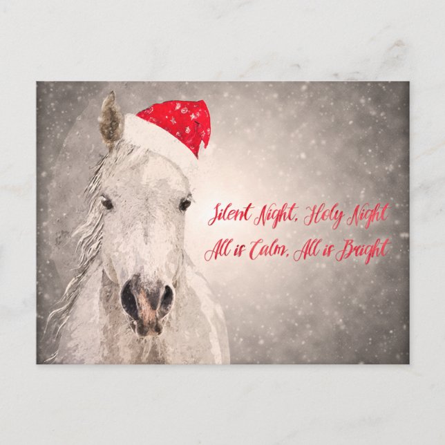 Cartes Pour Fêtes Annuelles Noël Horse PostCard (Devant)