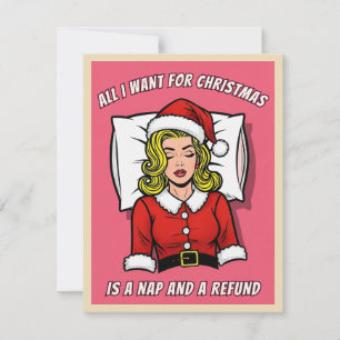 Cartes Pour Fêtes Annuelles Noël humouristique rétro vintage pop art