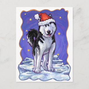 Cartes Pour Fêtes Annuelles Noël Husky