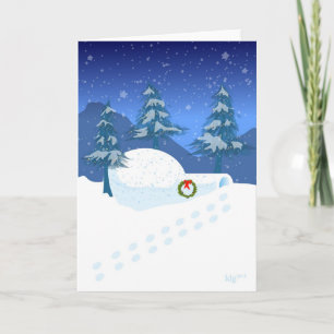Cartes Pour Fêtes Annuelles Noël Igloo