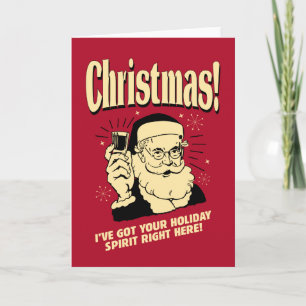 Cartes Pour Fêtes Annuelles Noël : J'ai ton esprit de vacances ici