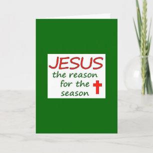 Cartes Pour Fêtes Annuelles Noël Jésus Raison de la saison