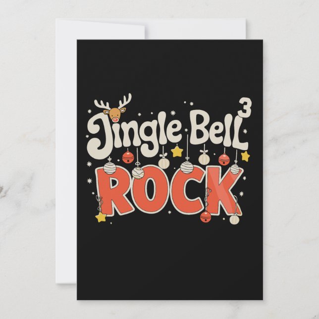 Cartes Pour Fêtes Annuelles Noël Jingle Bells 3 Math Rock Noël Vacances (Devant)