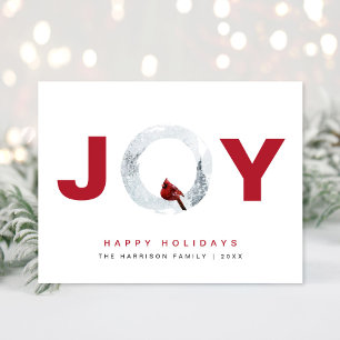 Cartes Pour Fêtes Annuelles Noël Joie Cardinal Rouge Aquarelle