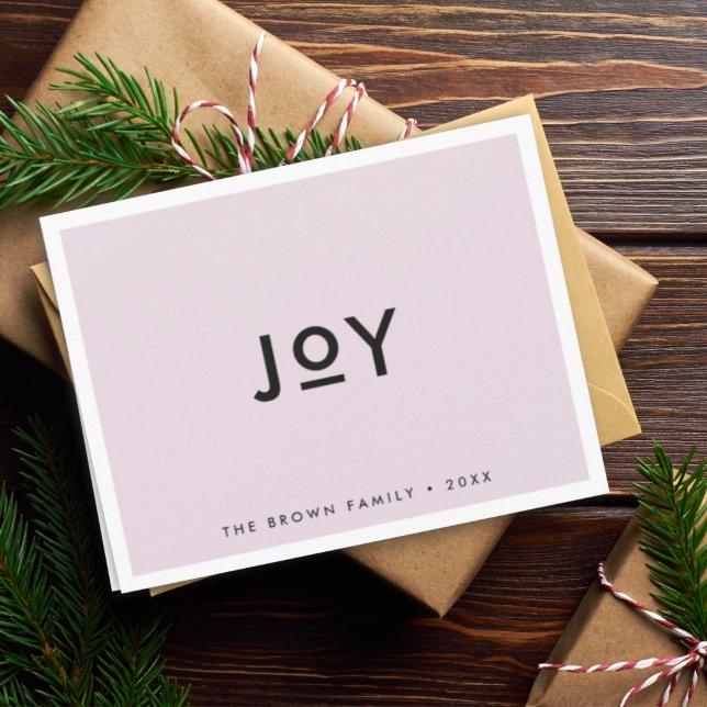 Cartes Pour Fêtes Annuelles Noël Joie | Lilac doux Purple Minimal Simple (Créateur téléchargé)
