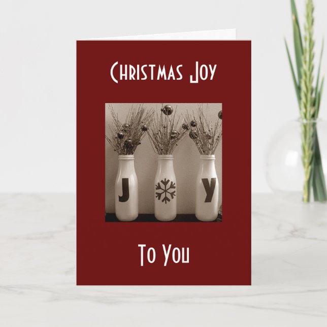 CARTES POUR FÊTES ANNUELLES NOËL JOY À DERNIER TOUTE L'ANNÉE (Devant)
