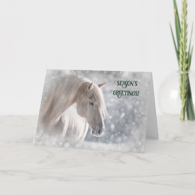 Cartes Pour Fêtes Annuelles Noël Joyeuses Fêtes Vacances Joli Cheval (Devant)