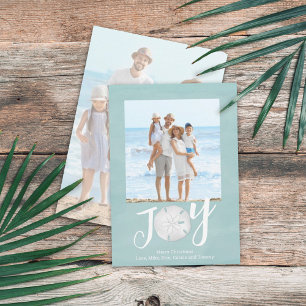 Cartes Pour Fêtes Annuelles Noël Joyeux Simple Trendy Beach 2 Photo