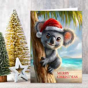 Cartes Pour Fêtes Annuelles Noël Koala d'été