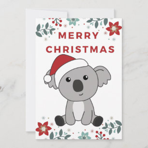 Cartes Pour Fêtes Annuelles Noël Koala Neige Hiver Animaux Koalas Vacances
