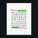 Cartes Pour Fêtes Annuelles Noël Kwanzaa Hanoukka Solstice Yuletide<br><div class="desc">Noël Kwanzaa Hanoukka Solstice Yuletide</div>