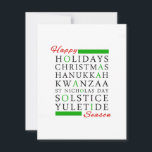 Cartes Pour Fêtes Annuelles Noël Kwanzaa Hanoukka Solstice Yuletide<br><div class="desc">Noël Kwanzaa Hanoukka Solstice Yuletide</div>