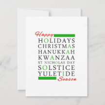 Noël Kwanzaa Hanoukka Solstice Yuletide
