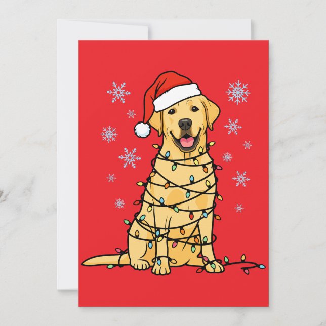 Cartes Pour Fêtes Annuelles Noël Labrador (Devant)