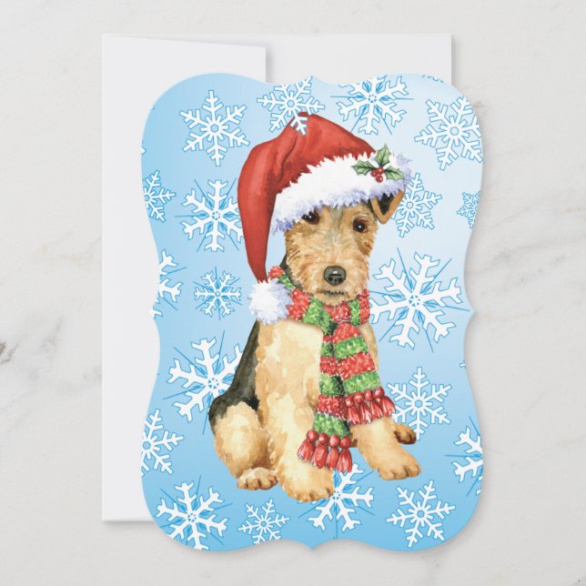 Cartes Pour Fêtes Annuelles Noël Lakeland Terrier (Devant)
