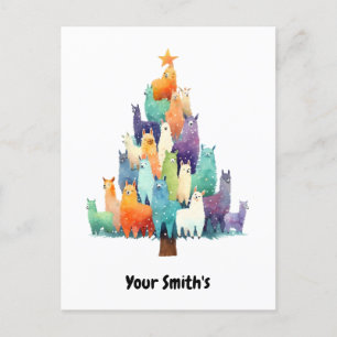 Cartes Pour Fêtes Annuelles Noël lama