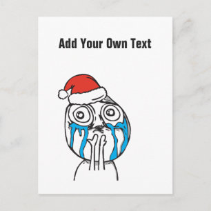 Cartes Pour Fêtes Annuelles Noël Le Me Memes En larmes Texte personnalisé MODI