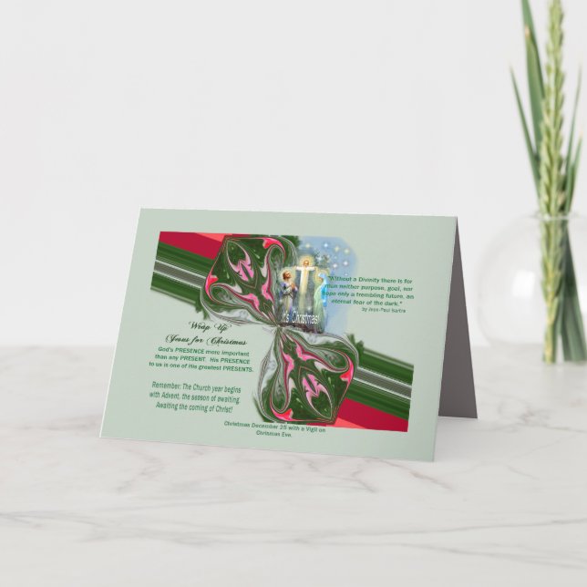 Cartes Pour Fêtes Annuelles Noël liturgique d'avènement a prêté l'information (Devant)
