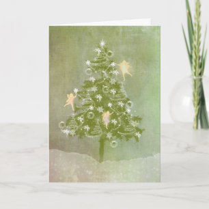 Cartes Pour Fêtes Annuelles Noël magique, arbre et fées