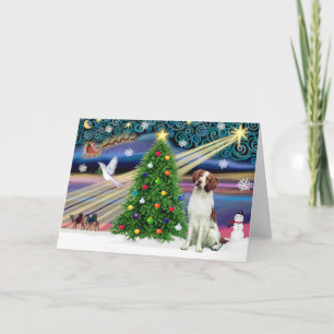 Cartes Pour Fêtes Annuelles Noël Magique Brittany Spaniel