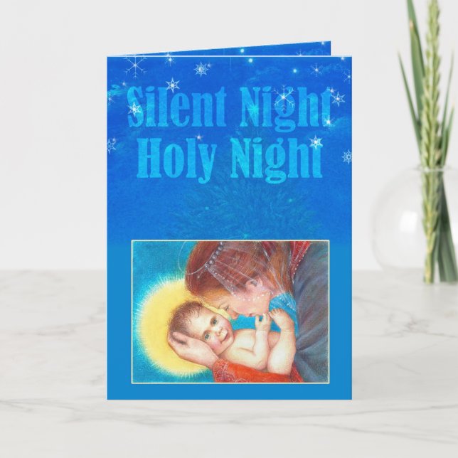 Cartes Pour Fêtes Annuelles Noël magique de Madonna & Child (Devant)