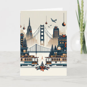 Cartes Pour Fêtes Annuelles Noël Magique des Fêtes à San Francisco