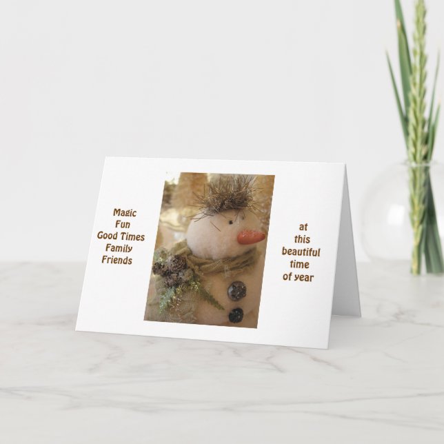 CARTES POUR FÊTES ANNUELLES NOËL MAGIQUE / NOUVELLES ANNÉES VOEUX (Devant)