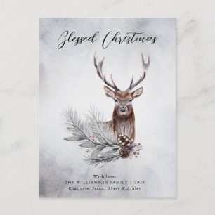 Cartes Pour Fêtes Annuelles Noël Majestic Russe Deer Antlers Pine Cone