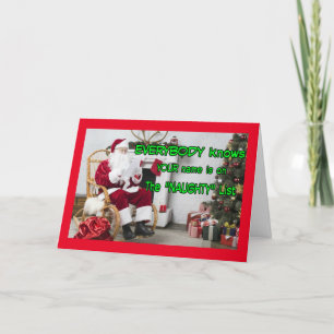 Cartes Pour Fêtes Annuelles Noël méchant