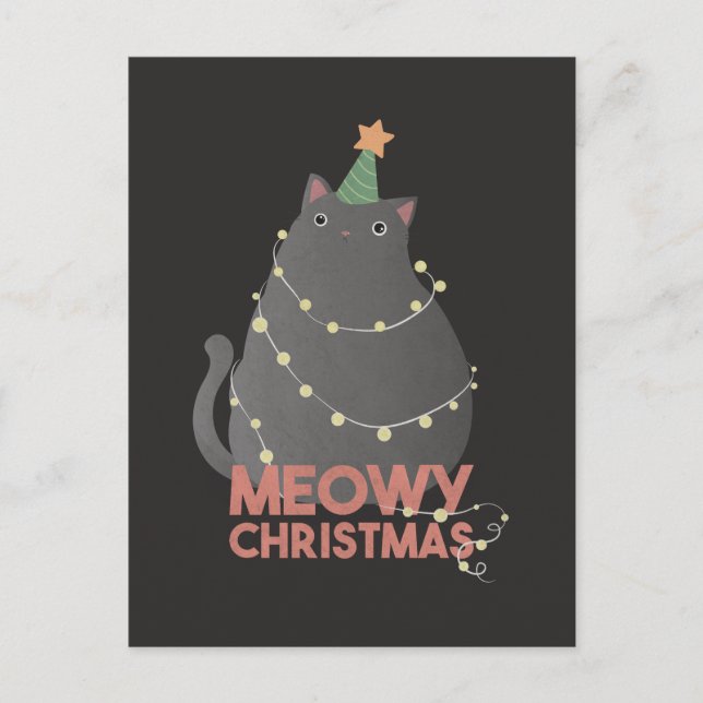 Cartes Pour Fêtes Annuelles Noël Meowy (Devant)