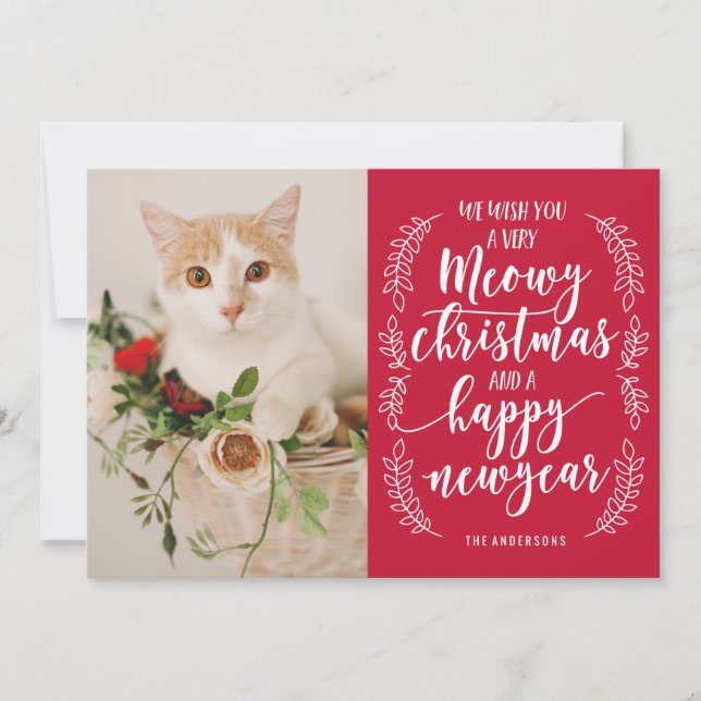 Cartes Pour Fêtes Annuelles Noël Meowy (Devant)