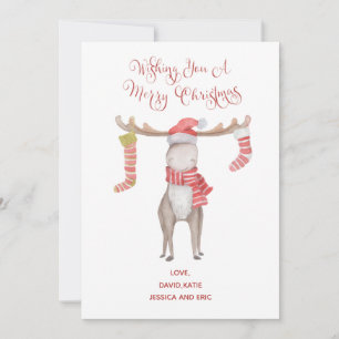 Cartes Pour Fêtes Annuelles Noël mignon à Moose