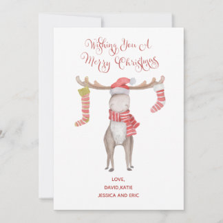 Cartes Pour Fêtes Annuelles Noël mignon à Moose