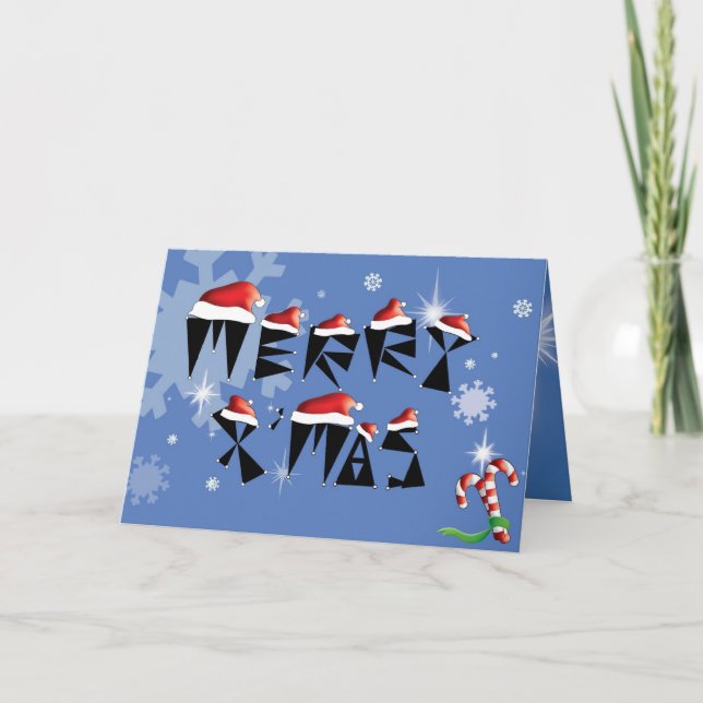 Cartes Pour Fêtes Annuelles Noël mignon d'amusement (Devant)