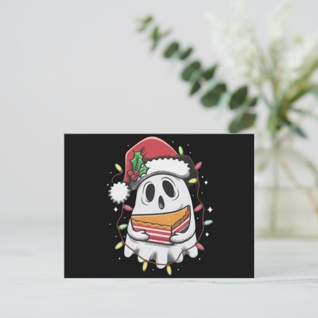 Cartes Pour Fêtes Annuelles Noël Mignon Fantôme Père Noël Fête Vacances de Noë (Debout devant)