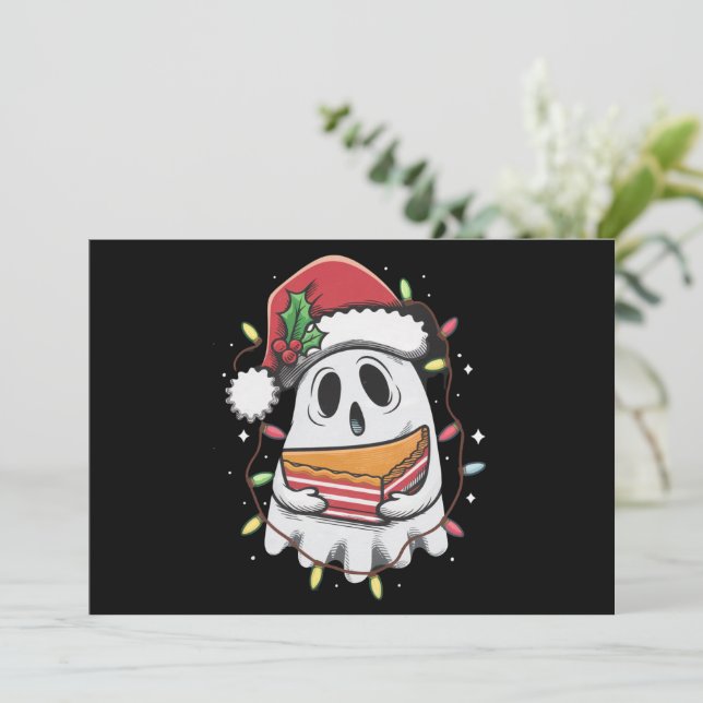 Cartes Pour Fêtes Annuelles Noël Mignon Fantôme Père Noël Fête Xmas Vacances  (Debout devant)