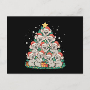 Cartes Pour Fêtes Annuelles Noël Mignon Koala Arbre Drôle Xmas Vacances