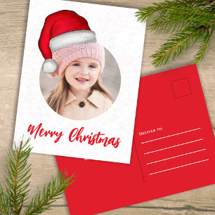 Cartes Pour Fêtes Annuelles Noël mignonne Père Noël Elf drôle Whimsical 1 phot