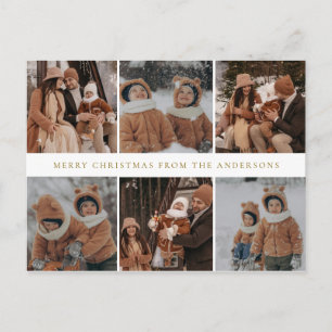 Cartes Pour Fêtes Annuelles Noël minimal élégant Famille moderne 6 Photo