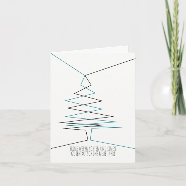 Cartes Pour Fêtes Annuelles Noël minimal et moderne (Devant)