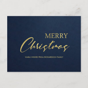 CARTES POUR FÊTES ANNUELLES NOËL MINIMAL JAUNE DE MARINE FORMEL GOLD VELVET
