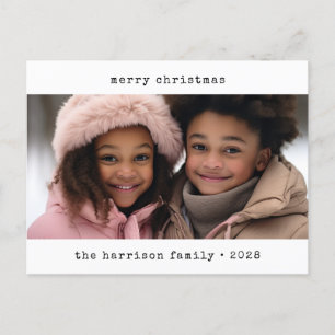 Cartes Pour Fêtes Annuelles Noël minimaliste de machine à écrire