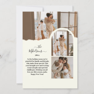 Cartes Pour Fêtes Annuelles Noël minimaliste Elegant Chic Simple Photo