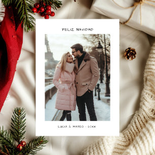 Cartes Pour Fêtes Annuelles Noël minimaliste espagnol Feliz Navidad Photo