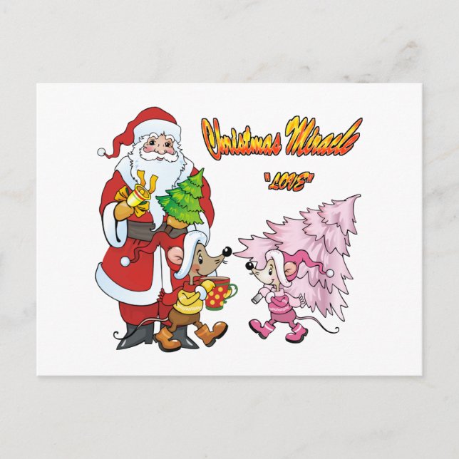 Cartes Pour Fêtes Annuelles Noël Miracle Love (Devant)